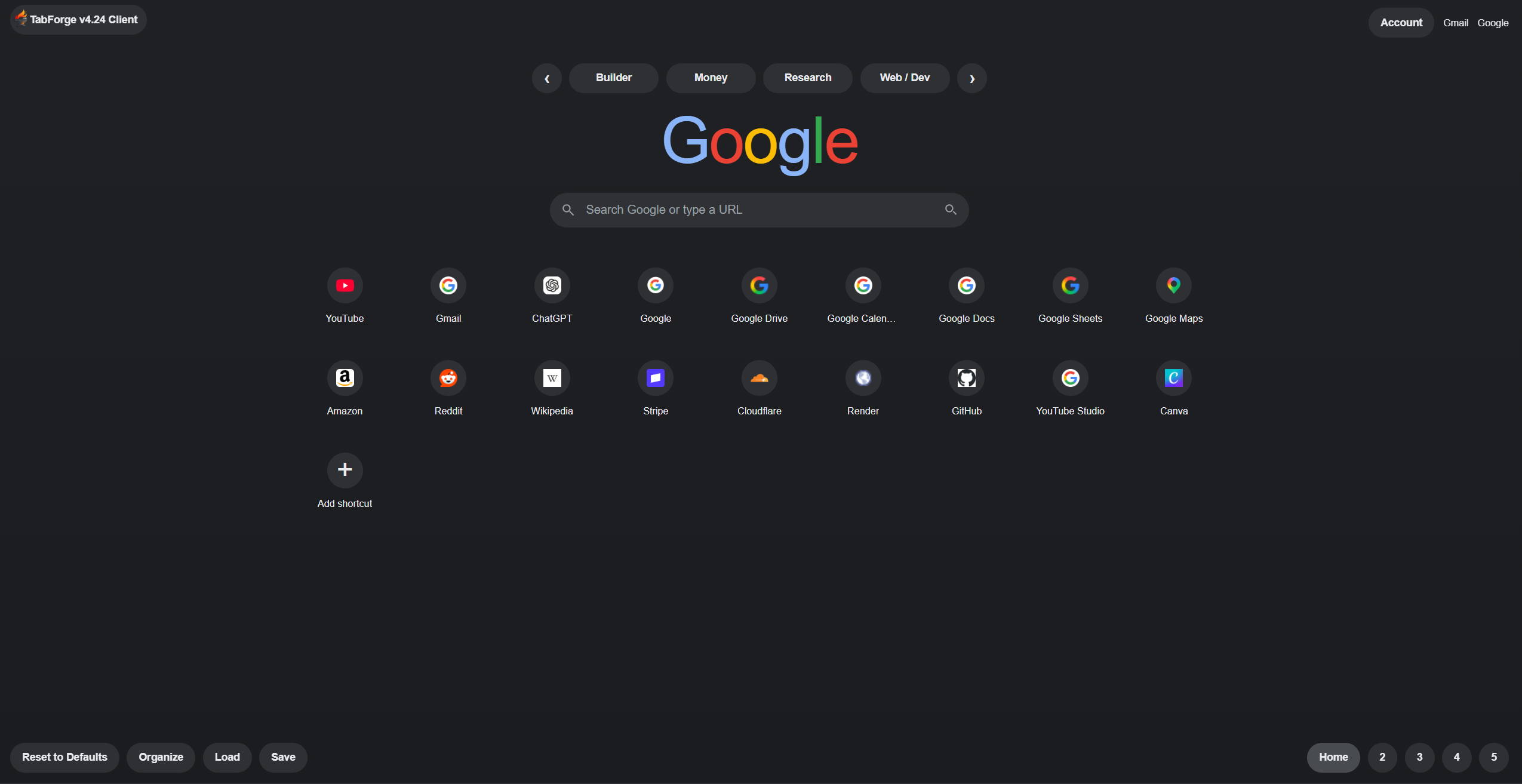 TabForge browser preview
